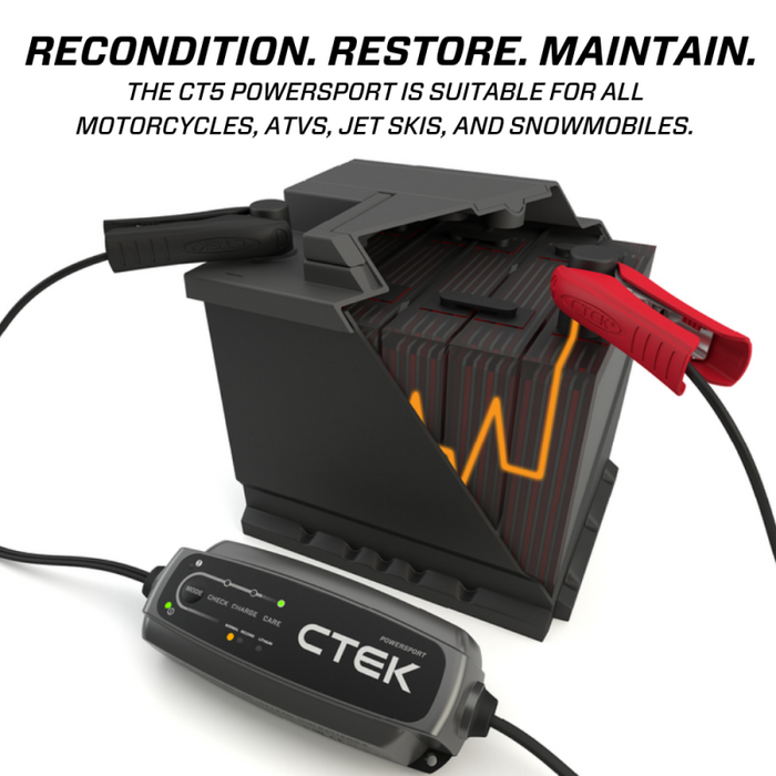 Ctek Ct5 Powersport, 12V Battery Charger For Powersport Vehicles In All