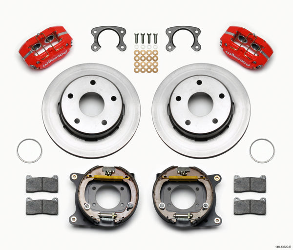 Wilwood Dynapro Lug Mount P/S Park Brake Kit Red Small Ford 2.36in Off Bronco 5 x 5.50 140-13320-R