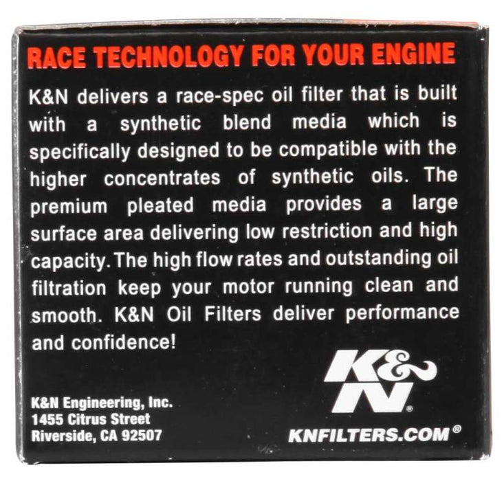 K&N Motorcycle Oil Filter: High Performance, Premium, Designed To Be Used With