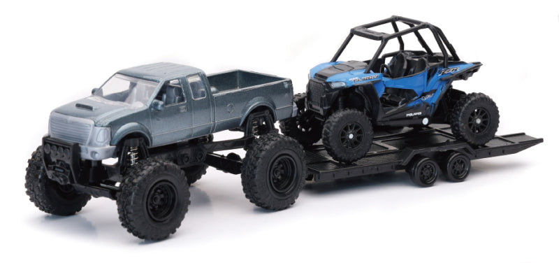 New-Ray Toys Die Cast Pick Up Truck with Polaris RZR XP1000 EPS