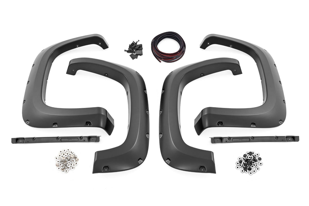 Rough Country Pocket Fender Flares Fits Chevy Silverado 2500HD/3500HD (20-22) F-C12011A