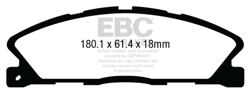 EBC 2013+ Lincoln MKT 3.5L Twin Turbo Ultimax2 Front Brake Pads UD16111