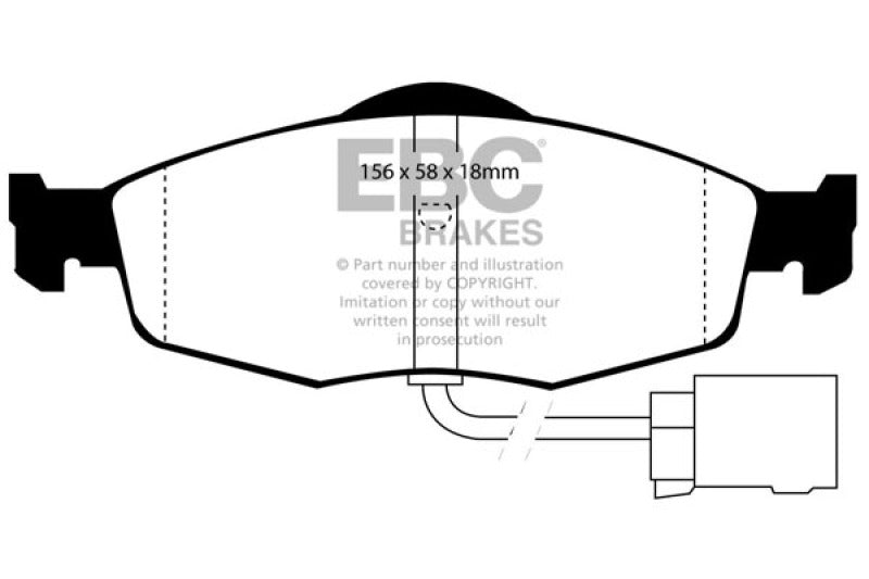 EBC 16-17 Smart Fortwo Ultimax Front Brake Pads UD1955