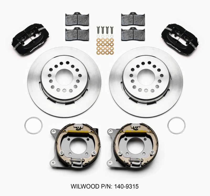 Wilwood Forged Dynalite P/S Park Brake Kit 12 Bolt 2.75in offset Staggered Shock 140-9315
