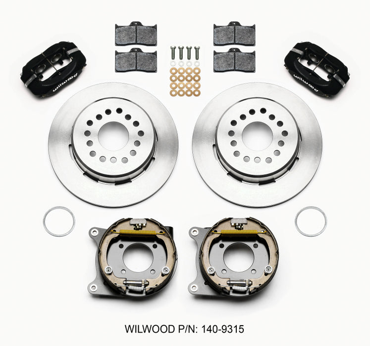 Wilwood Forged Dynalite P/S Park Brake Kit 12 Bolt 2.75in offset Staggered Shock 140-9315