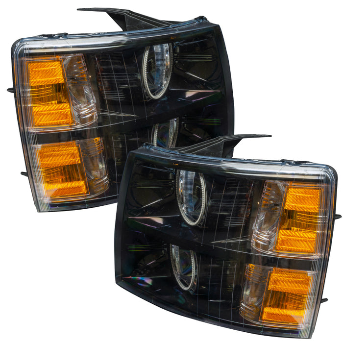 Oracle Lighting 07-13 Chevrolet Silverado Assembled Halo Headlights Round Style -Red SEE WARRANTY 7105-003