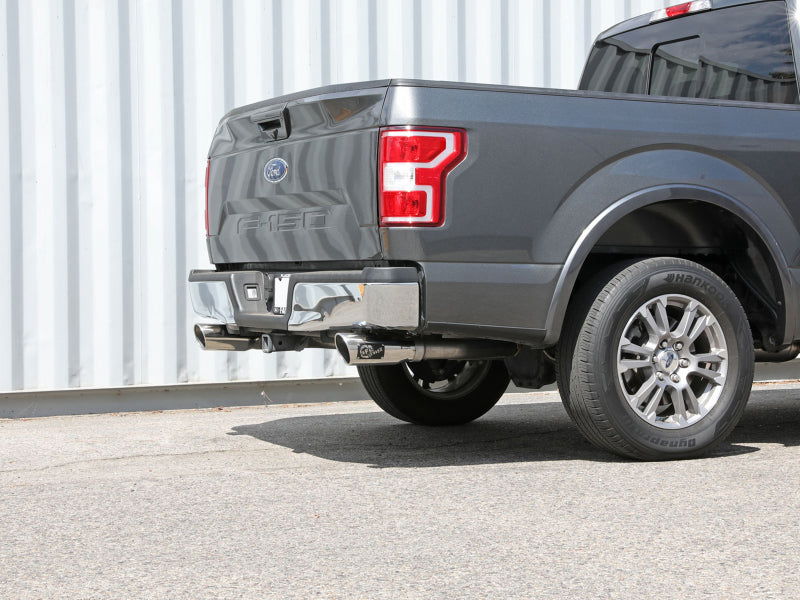 aFe Vulcan Series 3in 304SS Cat-Back w/ Polished Tips 15-20 Ford F-150 V6 2.7L/35L(tt) / V8 5.0L 49-33130-P