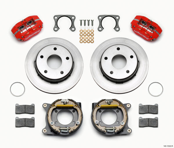 Wilwood Dynapro Lug Mount P/S Park Brake Kit Red Big Ford 2.36in Off Bronco 5 x 5.50 140-13322-R