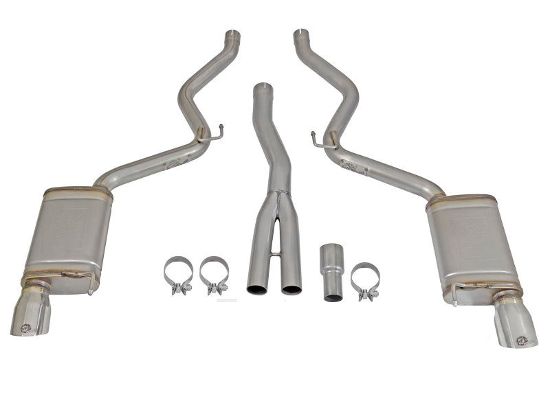 aFe MACHForce XP Exhausts Cat-Back SS-304 EXH w/ Polished Tips 15-16 Ford Mustang EcoBoost 2.3L (t) 49-33084-P