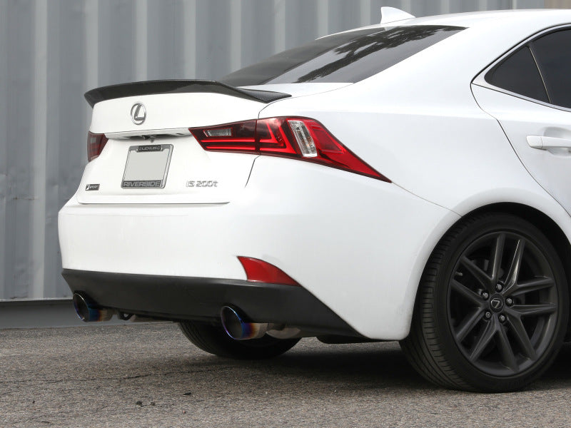 aFe POWER Takeda 16-17 Lexus IS200t L4-2.0L (t) 2.5in-3in 304 SS CB Exhaust w/ Blue Tip 49-36059-L