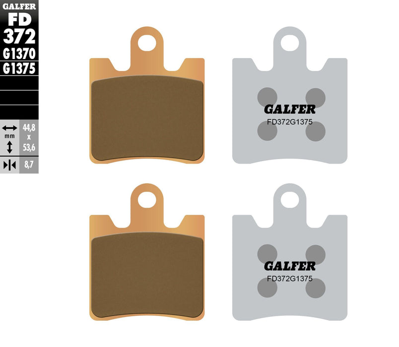 Galfer HH Sintered Ceramic Brake Pads (Front G1375) Compatible With 06-18 YAMAHA FJR1300A