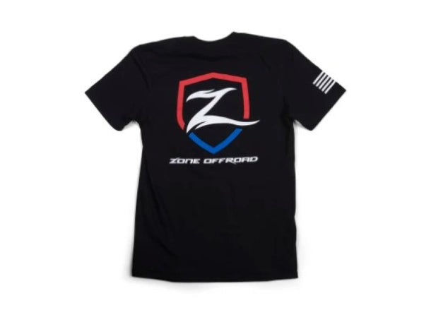 Zone Black Premium Cotton T-shirt W/ Patriotic Logos 5XL U91625XL