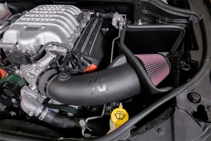K&N 63-1579 Aircharger Intake Kit for JEEP GRAND CHEROKEE TRACKHAWK V8-6.2L F/I, 2018-2019