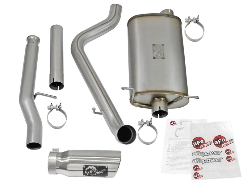 aFe MACHForce XP Exhausts Cat-Back Polished Tips 09-17 GM Silverado 1500 4.3/5.3L RegCab SB/LB 49-44072-P