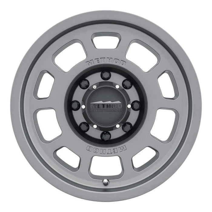 Method MR705 17x8.5 0mm Offset 8x180 130.81mm CB Titanium Wheel MR70578588800