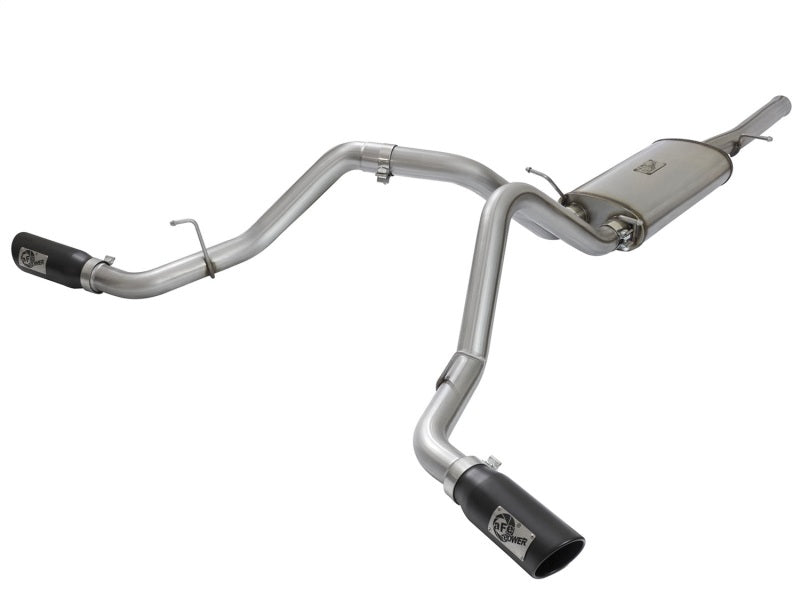 aFe MACH Force-Xp 3in CB SS Dual Exhaust w/Black Tips 09-16 GM Silverado/Sierra 4.3L/4.8L/5.3L 49-44071-B