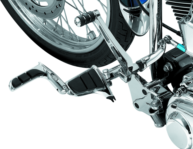 Kuryakyn 4466 Chrome SwingWing Pegs w/ Male Mount Adapters for Harley