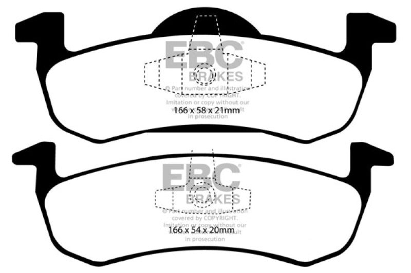 EBC 13+ Lincoln MKT 3.5 Twin Turbo (Performance Brakes) Redstuff Rear Brake Pads DP31804C