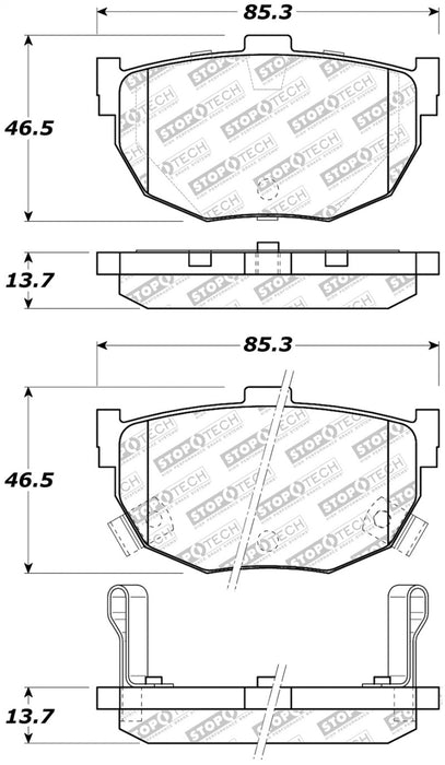 StopTech Street Select Brake Pads Rear 305.0323