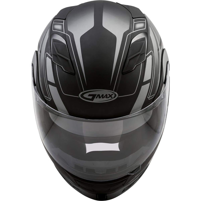 GMAX G1011396 Helmets, Matte Black/Silver, Large