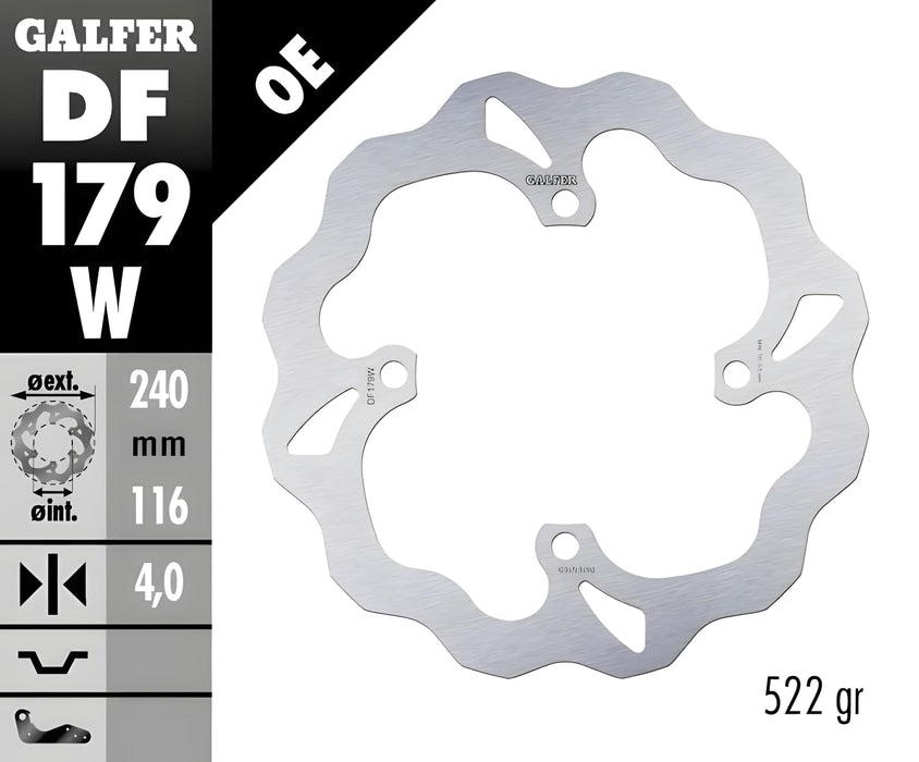 Galfer Kawasaki ZR7 99-04 Rear Wave Brake Rotor