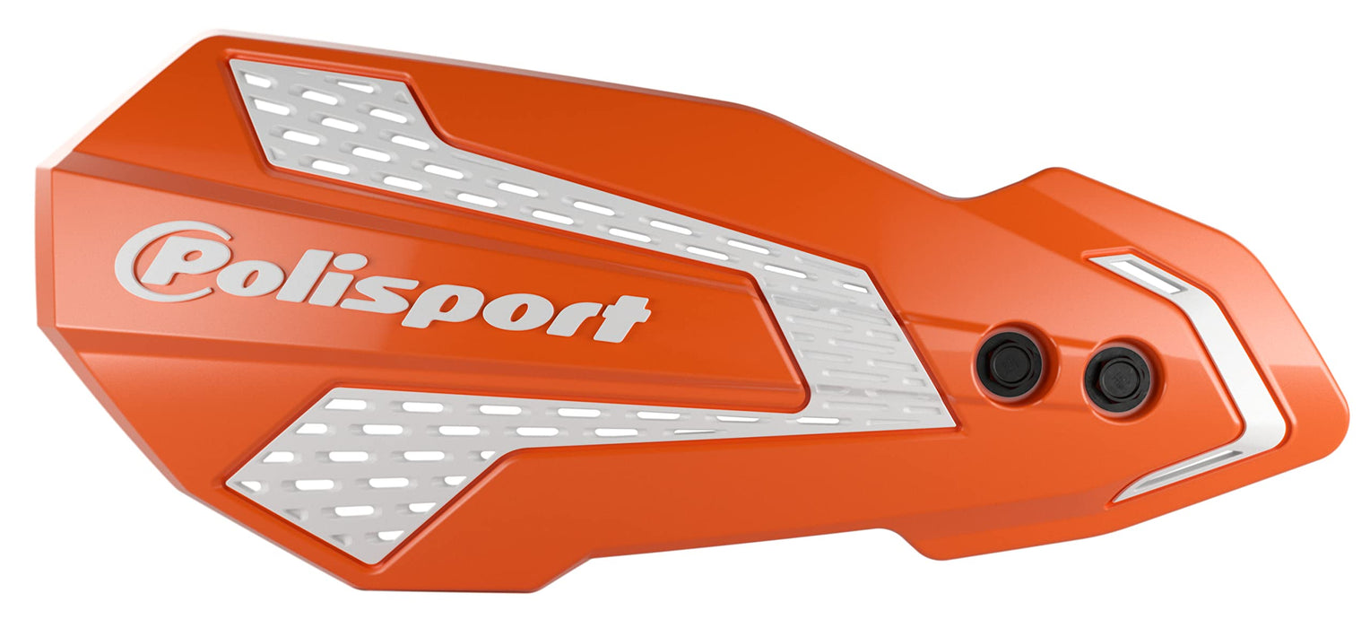 Polisport 8308200003 MX Flow Perch Mount Handguard - Orange/White