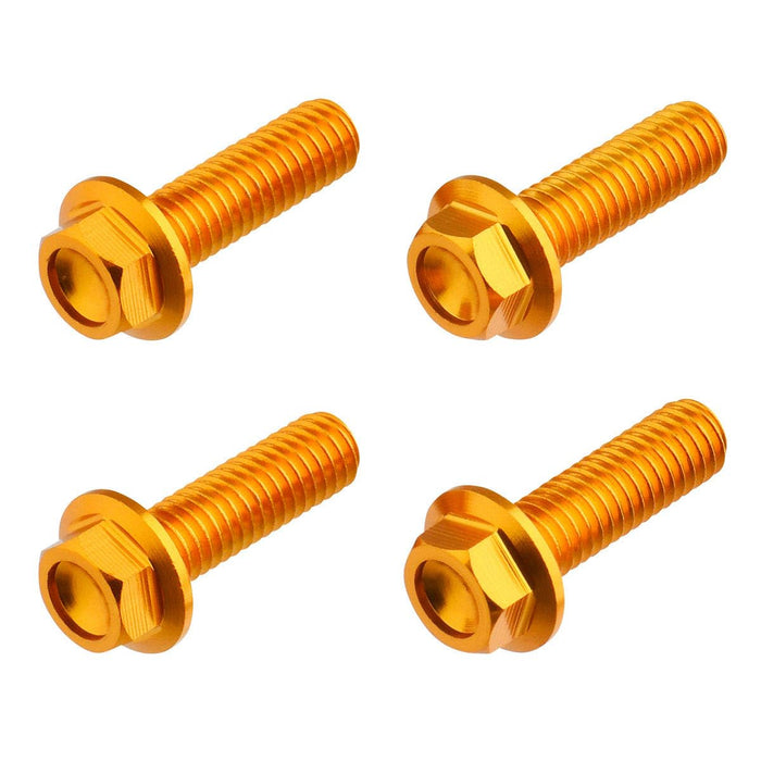 DRC Aluminum Flange Bolts Gold 6x20mm 4 Pack D58-51-320