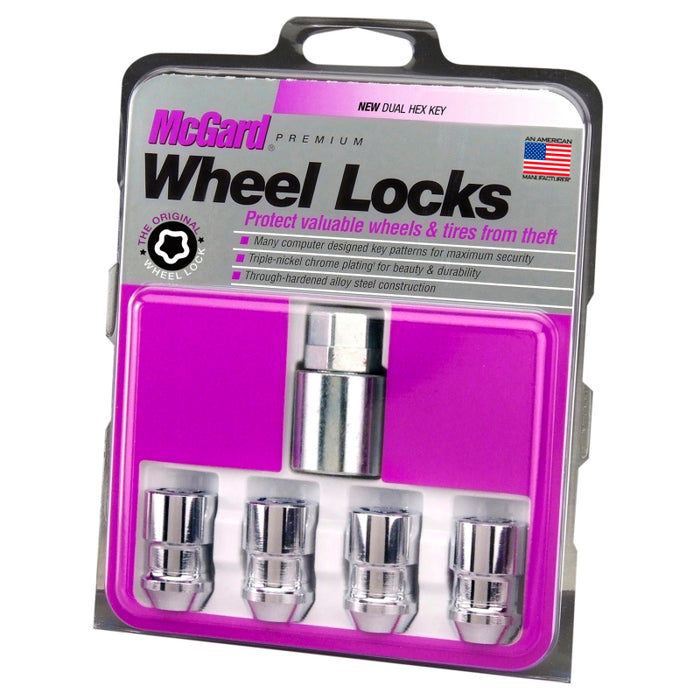 Mcgard Chrome Cone Seat Wheel Locks (M12 X 1.5 Thread Size) Set Of 4 Locks And 1 Key 24137