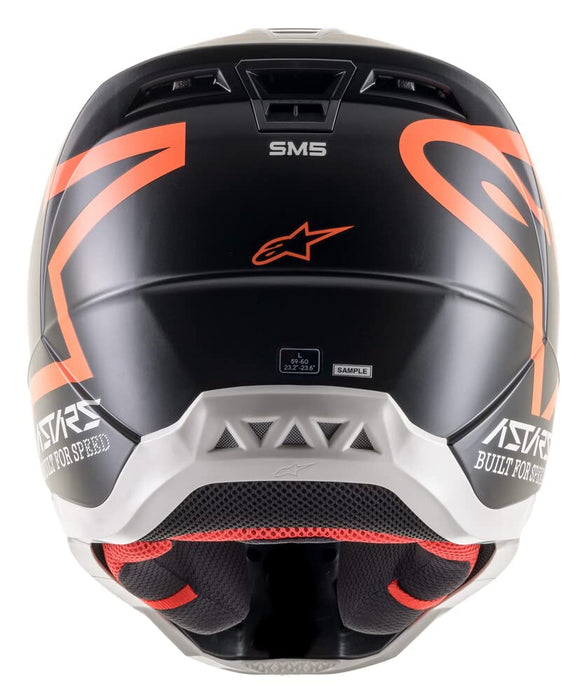 Alpinestars 83033211149-M S-M5 Compass Helmet - Matte Black/Orange Fluo (Medium)