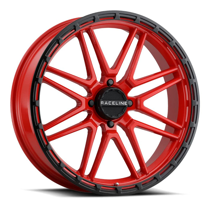 Raceline Wheels A11R KRANK XL UTV/ATV Wheel Red/Black 20x7" 4x137", 0 mm offset/(4"B/S)