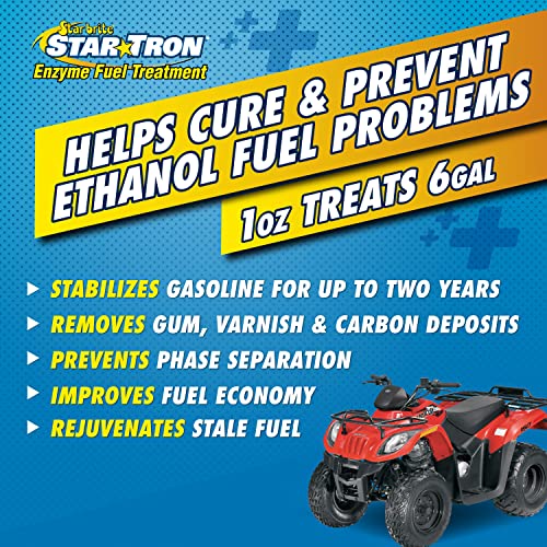 STAR BRITE Star Tron Enzyme Fuel Treatment SEF Gasoline Formula - 1 oz. Treats 6 Gallons - 1 OZ Twin Pack (14301)