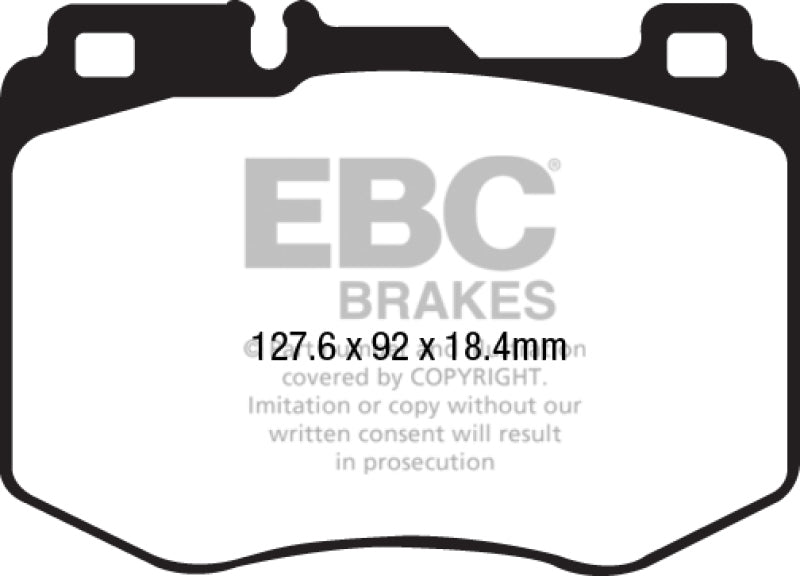 EBC 2016+ Mercedes-Benz GLC300 2.0L Turbo Ultimax2 Front Brake Pads UD1796