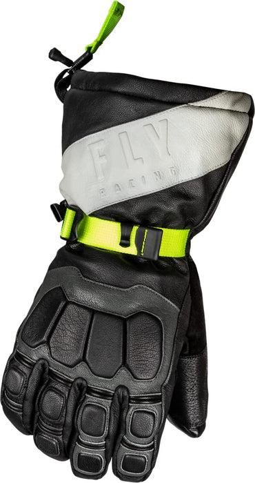 Fly Racing 2023 Snow Glacier Glove (Black/Grey/Hi-Vis, X-Large)