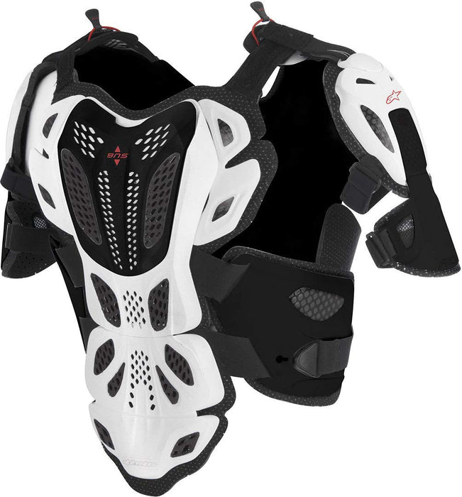 Alpinestars 6700517-213-XL2 Unisex-Adult A-10 Full Chest Protector White/Black/Red Xl/2X (Multi, one_size)