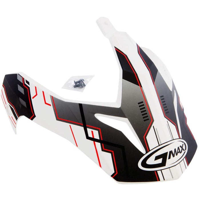 GMAX unisex-adult full-face-helmet-style Visor (Gm11D '15 Adventure Tc15) (White/Black/Red, One Size)