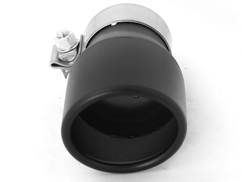 aFe MACH Force-XP 409 SS Single Wall Universal Clamp On Exhaust Tip Black 49T25354-B06