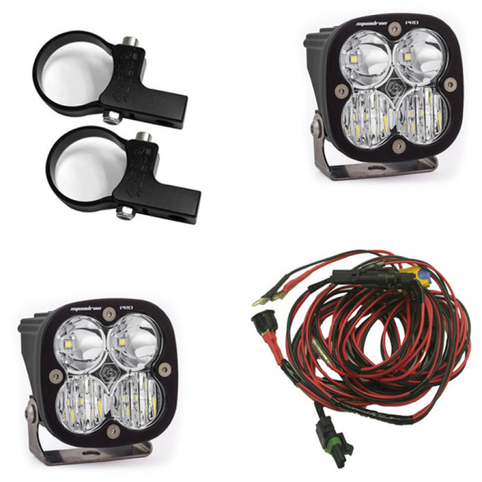 Baja Designs Squadron Pro LED Light Pods Kit w/Horizontal Mounts/1.75in Harness 497104