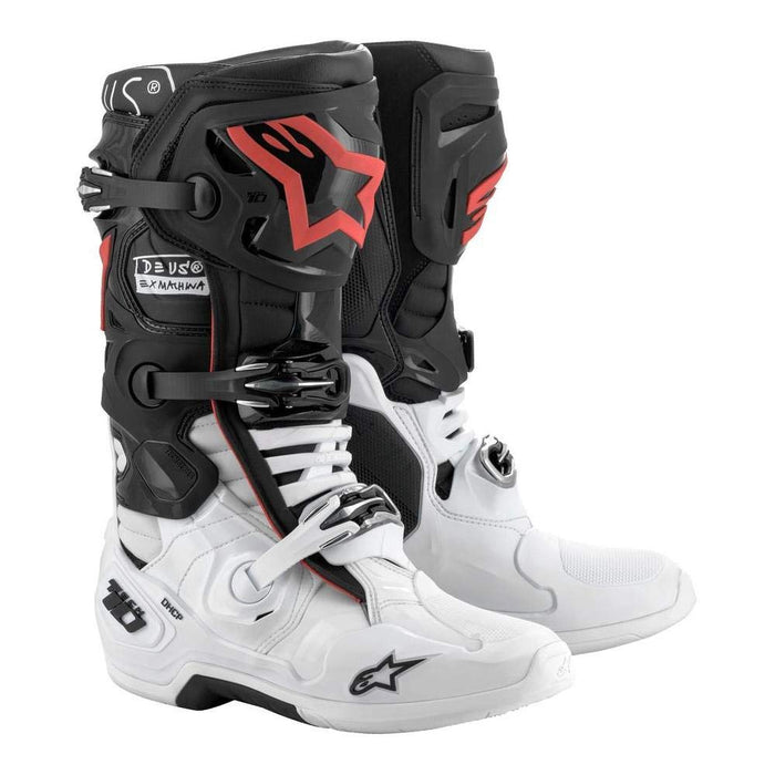 Alpinestars 2010520-1213-10 Unisex-Adult Tech Supervented Boots Black/White/Mid Grey/Red Sz 10 (Multi, one_size)