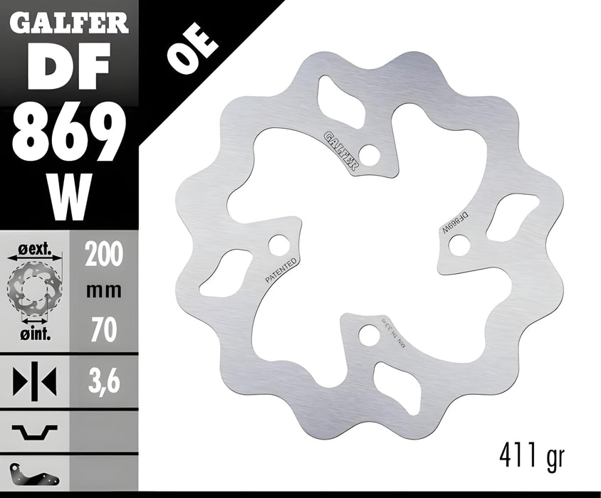 Galfer Wave Rotor Rear DF869W