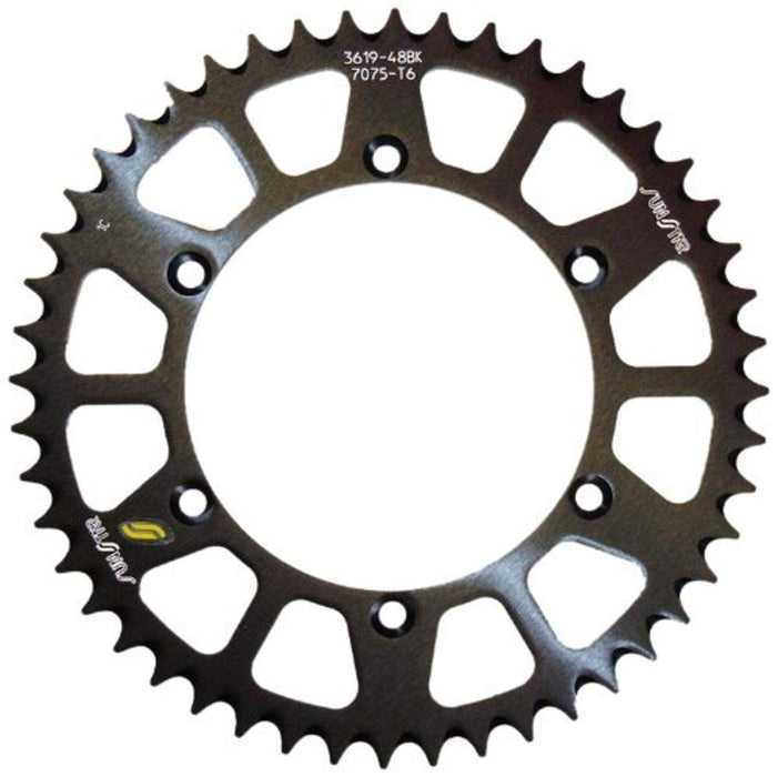 Sunstar 5-361952BK Black Anodized Works Triplestar Aluminum Sprocket