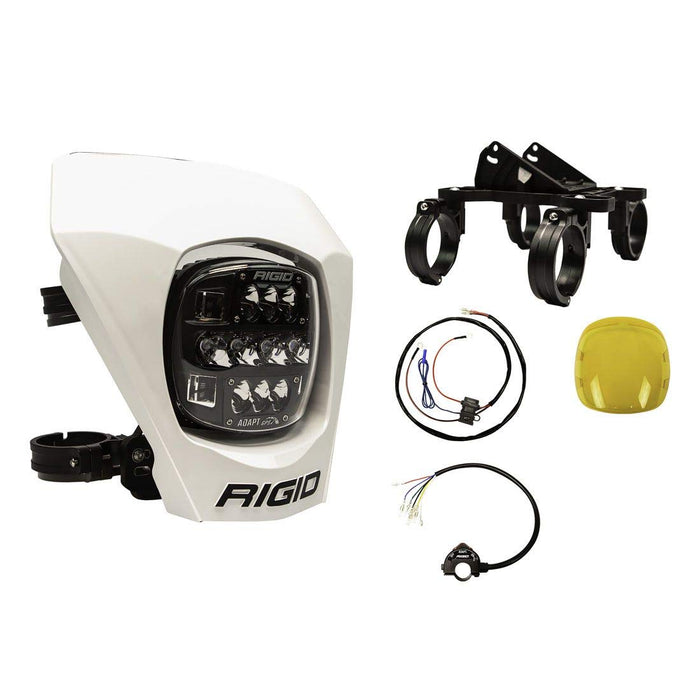 Rigid Industries - 300417 Adapt XE Extreme Enduro LED Moto Kit - LED Light with 3 Lighting Zones - GPS Module (White)