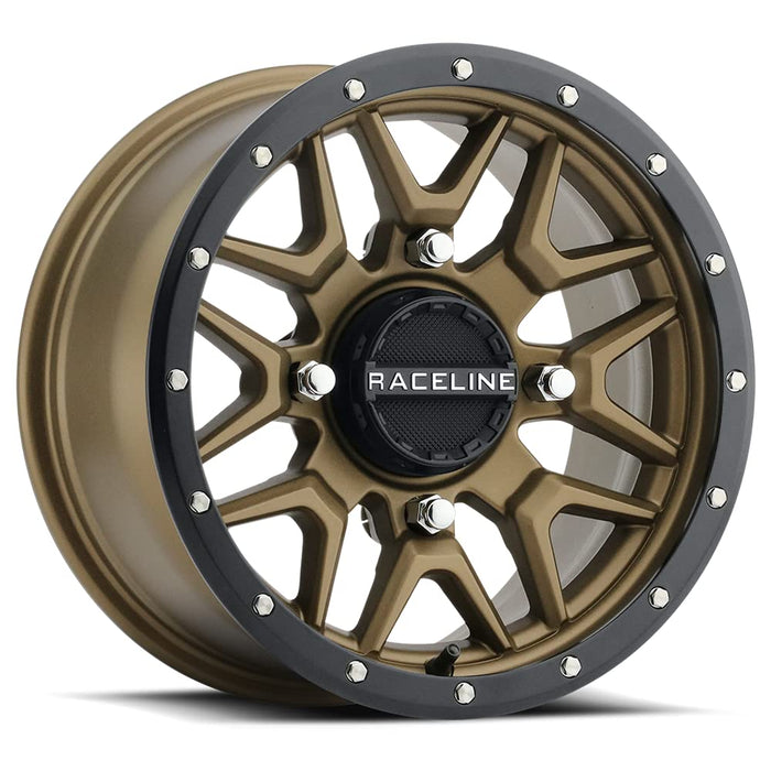 RACELINE Krank Wheel-14x7-5+2 Offset-4/137 Bronze Wheel with Aluminum (14 x 7. inches /1 x 1 mm, 10 mm Offset)