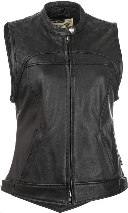 Highway 21 Women's Motorcycle Ava Vest (Black, X-Large)