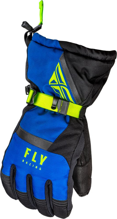 Fly Racing 2023 Snow Cascade Glove (Black/Blue/Hi-Vis, X-Small)