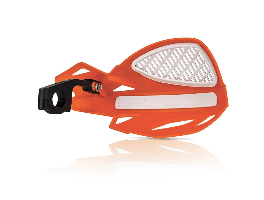 Acerbis Uniko MX Vented Handguards (16+ Orange/White), One Size (2072675321)