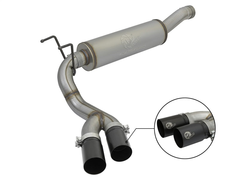 aFe Rebel Series 3-1/2in 409 SS Cat-Back Exhaust System w/Black Tip RAM 2500/3500 14-17 V8 6.4L 49-42057-B