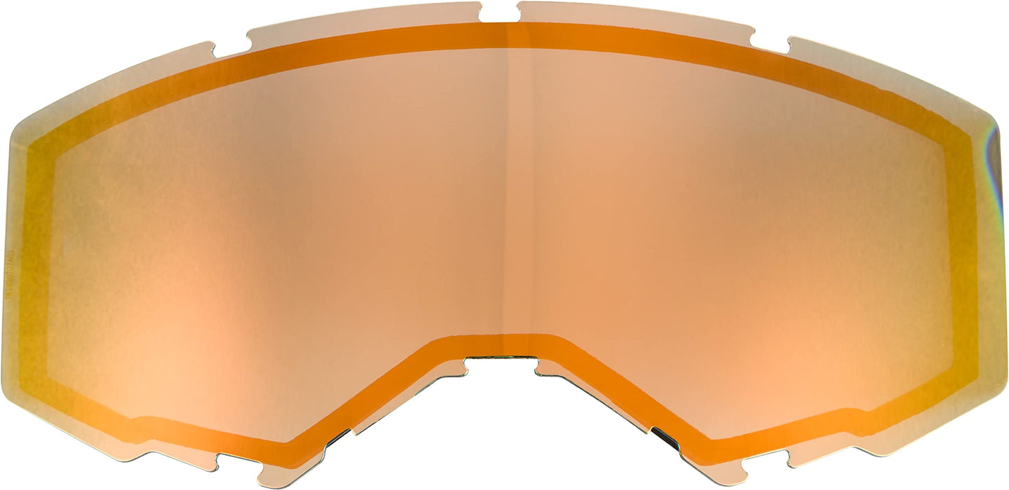 FLY Racing Adult Google Replacment Dual Lens without Vents (Orange Mirror/Smoke, Fits Zone Pro, Zone and Focus Models)