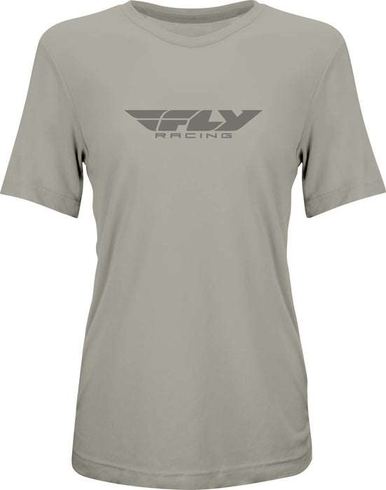 Fly Racing 356-0101L Women's Fly Origin Corp Tee Stone Heather Lg