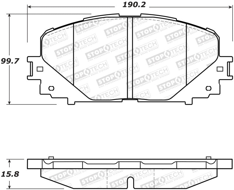 StopTech Street Brake Pads Front 308.1628