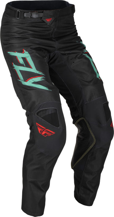 Fly Racing 2023 Adult Kinetic S.E. Rave Pants (Black/Mint/Red, 34)